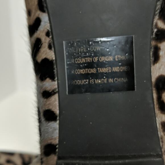 Me Too Arianna Ballet Flat Animal Print Calf Hair Leather Size 10 - Picture 9 of 11